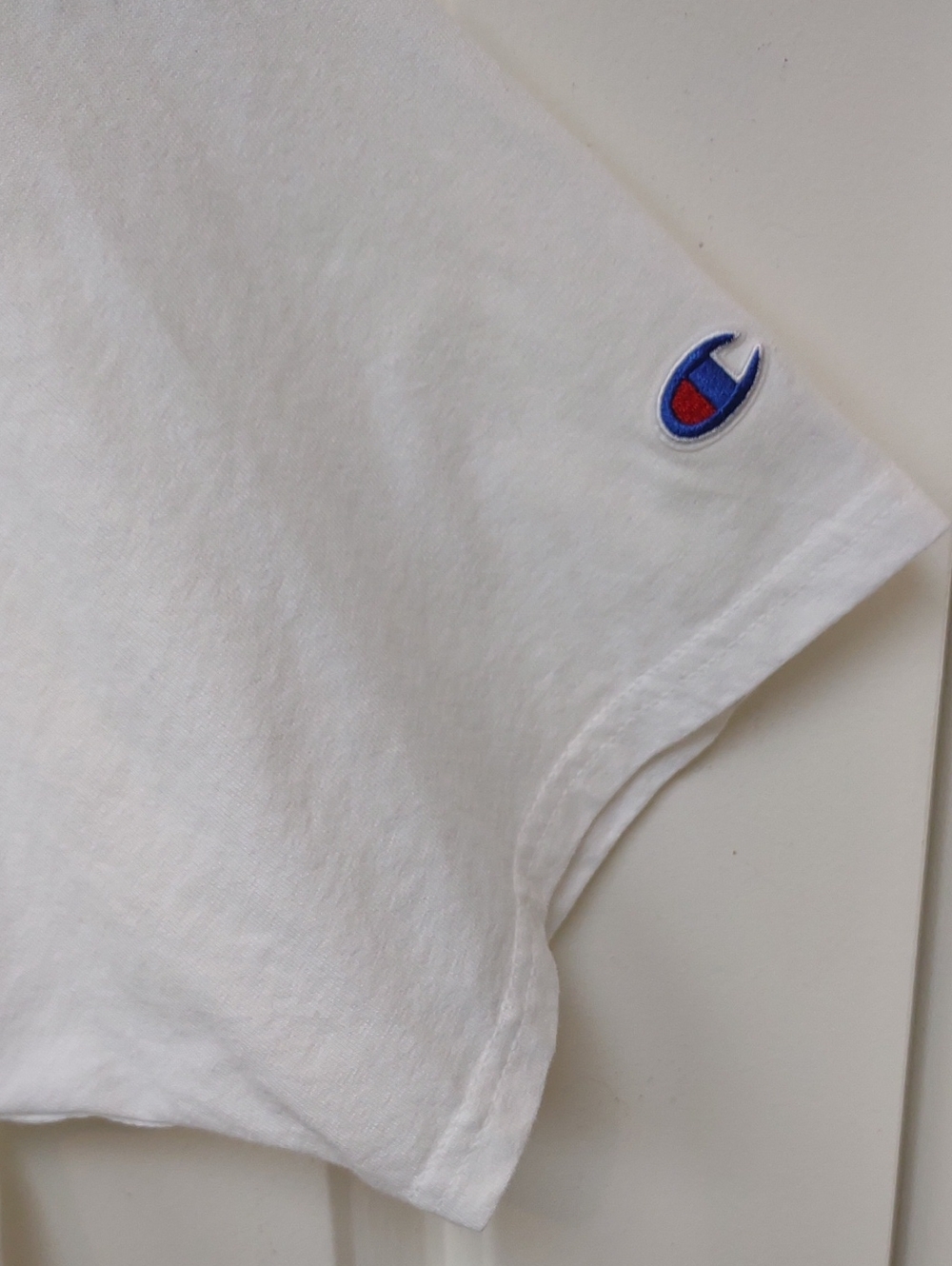 Champion White 100% Cotton SS UCSD Graphic Tee with Navy and Gold Lettering - Picture 5 of 8